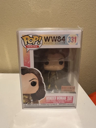 Funko POP Wonder Woman Golden Armor #331 Vinyl Figure WW84 Box Lunch Exclusive