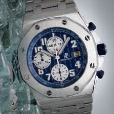 Audemars Piguet Royal Oak Offshore Chronograph 42mm Blue Dial Mint Complete Set