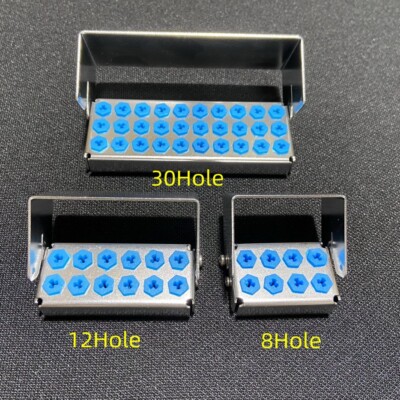 8 Holes Dental mplant Drlls Organzer Holder Case HP RA FG Bur Blocks