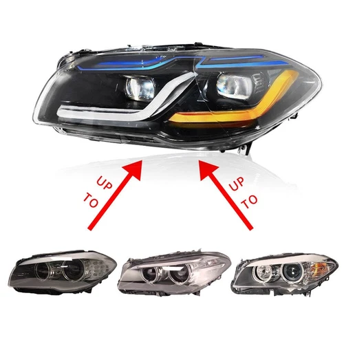 BMW 5 Series F10 M5 Xenon Headlights G30 LED DRL Lamps Update - FULL SET - Picture 17 of 19