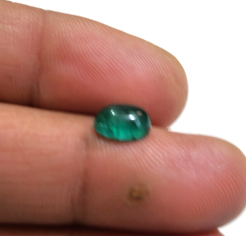 Attraente pietra preziosa sfusa forma ovale cabochon cabochon verde zambia 2,10 ct - Foto 4 di 8