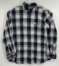 Carhartt Original Fit Men's Shirt Size L Long-Sleeve Plaid Button Down 104447