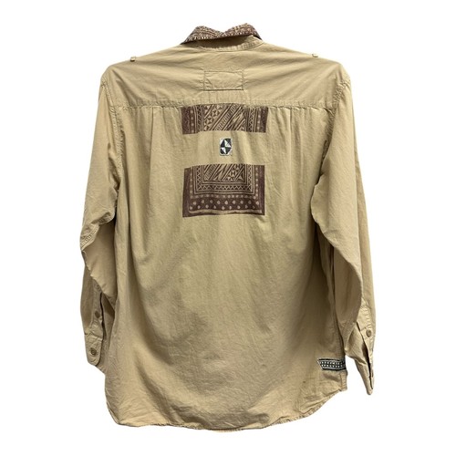 Camisa utilitaria de safari de colección para hombre "Friends of Bruce" hecha en Italia. Reconstruido. - Imagen 6 de 22