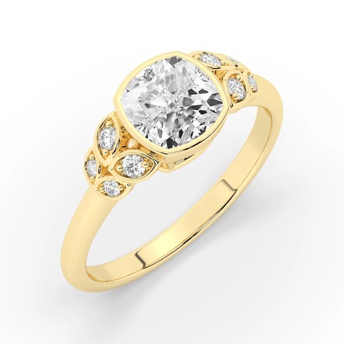 Cushion Solitaire Labgrown Diamond Engagement Ring 18k Yellow Gold 1.60Ct D VVS2 - Picture 17 of 23