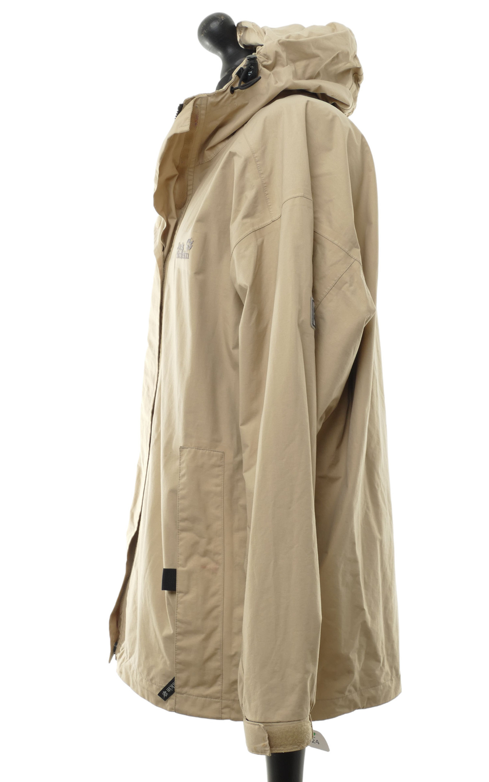 Jack Wolfskin Texapore Women's Anorak Jacket XL Beige Solid Hood Water-Resistant image 3