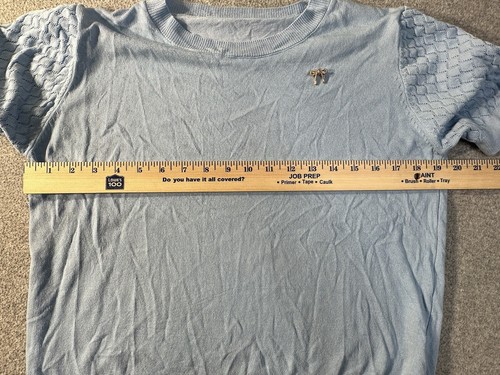 Maglione donna grande blu chiaro cappuccio manica scollo a scoop maglia top nuovo senza etichette - Foto 5 di 7