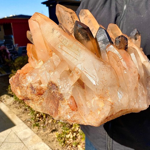 38.06LB Natural yellow Quartz Stone Crystal Cluster Healing Stones Mineral - 第 13/16 張圖片