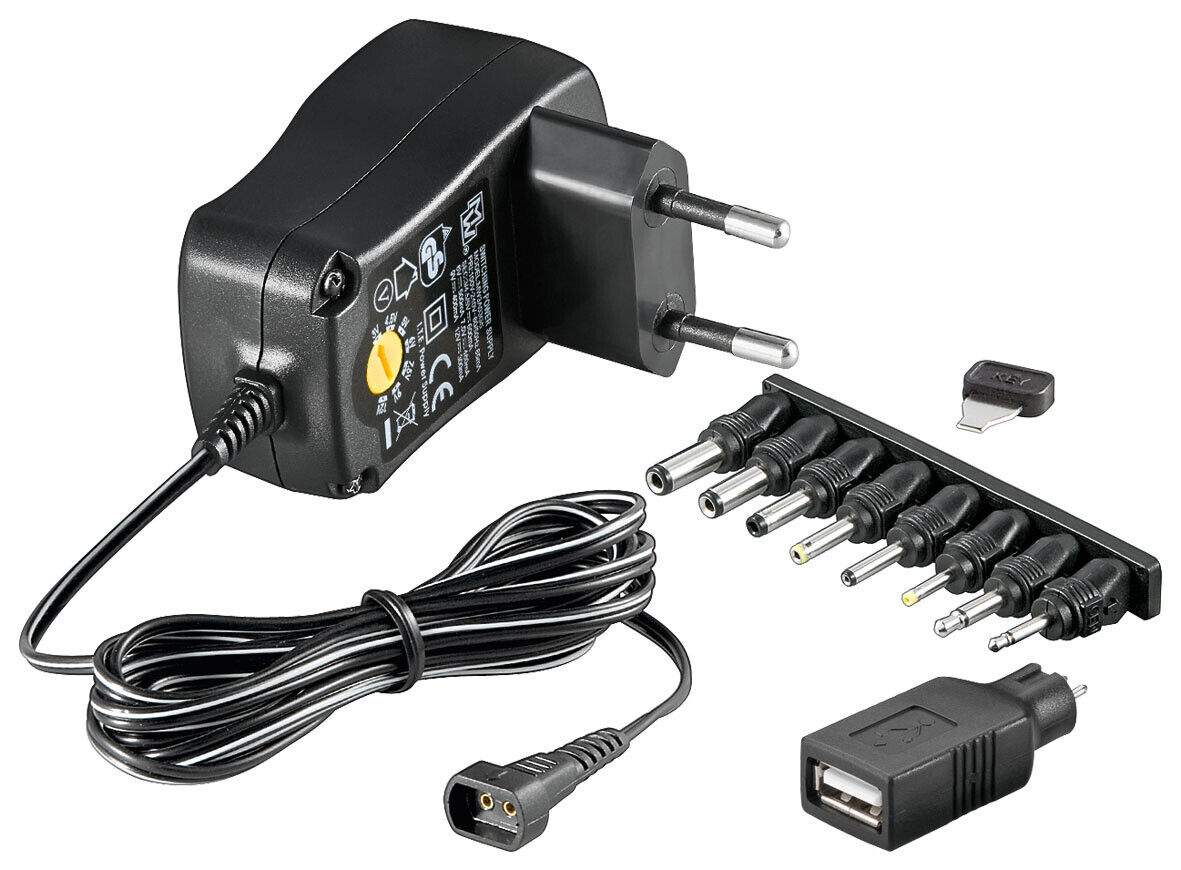 Goobay 94272 Steckdosenadapter mit Schalter & Schutzkontakt Buchse