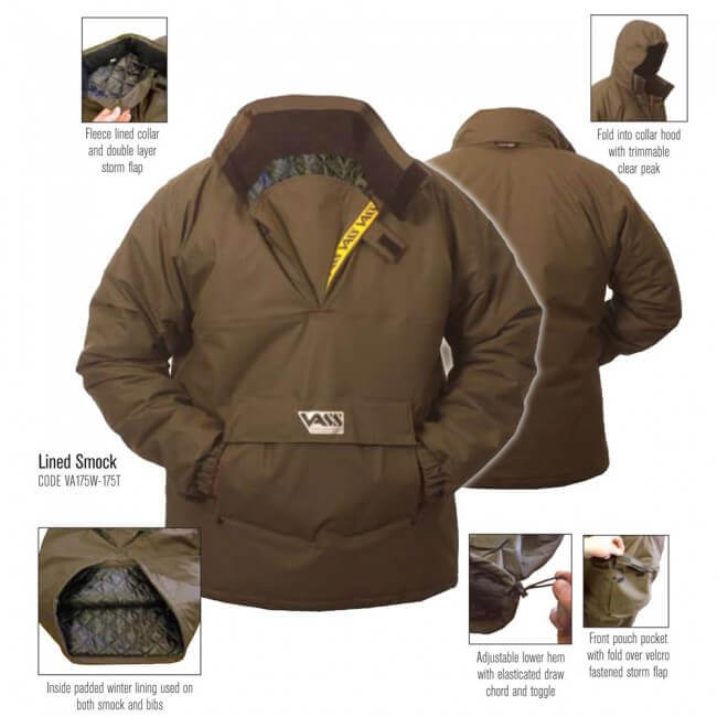 Vass 175 Winter Lined Smock Khaki Edition 175 Winter Fishing Jacket eBay