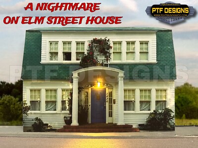 G Scale A Nightmare On Elm Street House - Building Flat W/LED Halloween Haunted