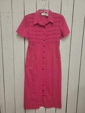 Vintage Kathie Lee Pink Short  Sleeve Dress Women Size 8.   C8