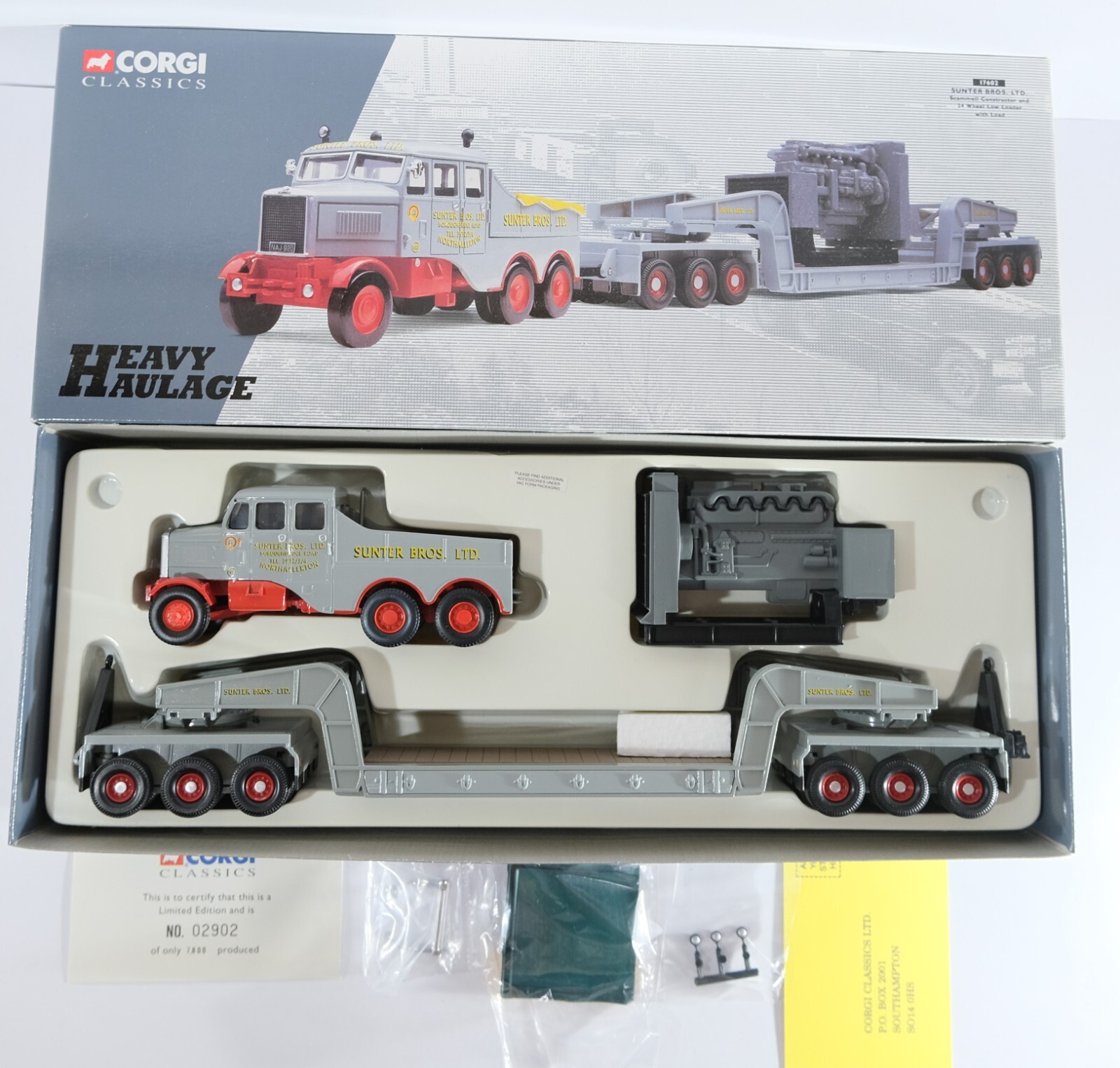 Corgi 17602 Scammell Constructor 24 Wheel Low Loader Sunter Bros Boxed Toy M2