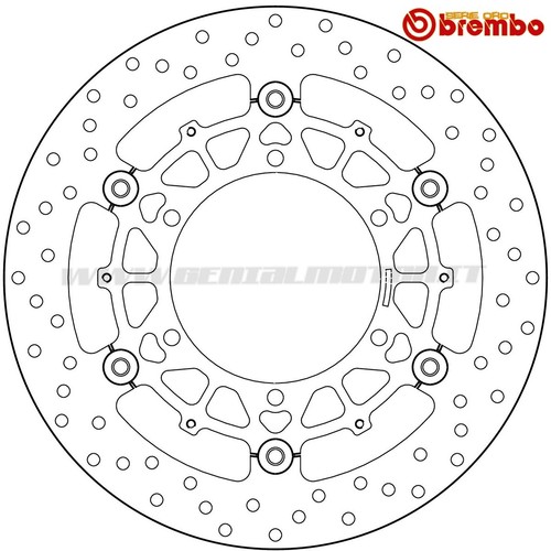Brake Disc Floating Brembo Oro Front for Bmw R 1100 Rt 1100 1994 > 2001 - Picture 2 of 2