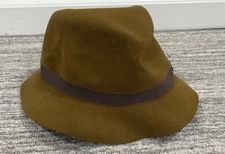 Makins New York Vintage Brown Hat Felt Velour Size Medium