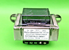 Mellor electrics ME 1472/B Isolating Transformer Potterton 21-19646/1 (M1150)