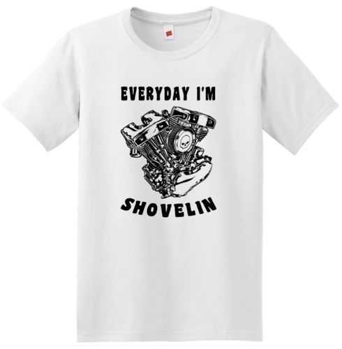 Harley Davidson Shovelhead Engine Motorcycle T Shirt - Picture 2 of 2