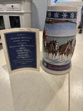 1995 Budweiser Collectable Stein Mug Anheuser￼ -busch Beer W/ Certificate￼