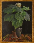 Painting Ernst Eitner 1867-1955 "Large Still Life with Lime Tree" 100 x 75 cm.