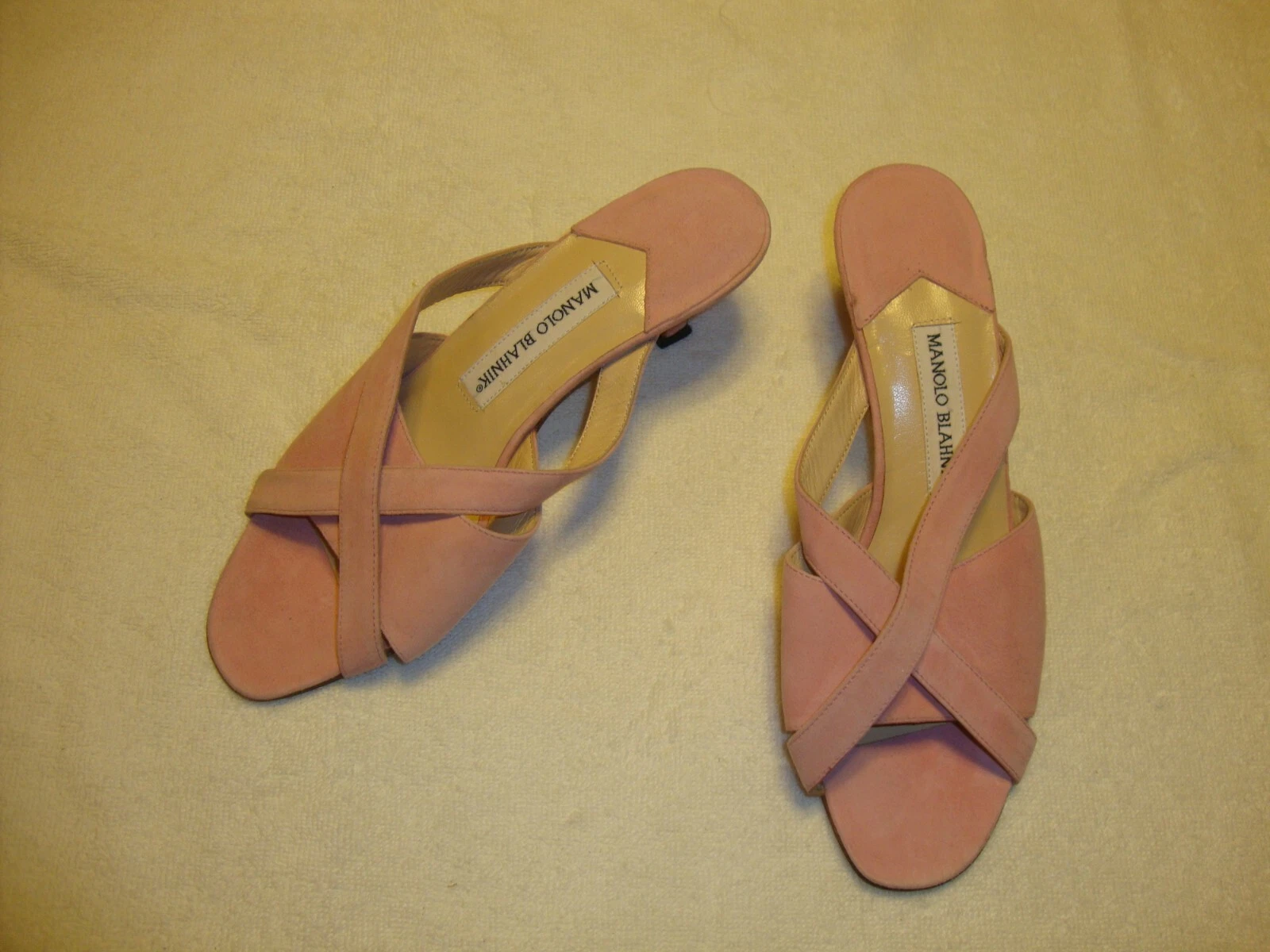 MBT BELLISSIMI SANDALI IN CAMOSCIO ROSA MANOLO BLAHNIK NUOVI ESAURITI