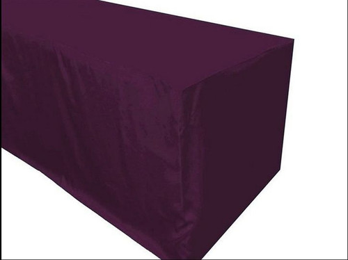 6' ft Fitted Polyester Tablecloth OPEN BACK TableCover Trade show Booth 18 COLOR - Picture 26 of 30