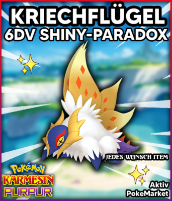 KRIECHFLÜGEL   SHINY 6DV  Pokemon Karmesin und Purpur Lvl 100 Battle Ready + VGC