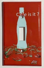 Coke is it Coca Cola bottle broken Light Switch Outlet wall Plate Home Decor
