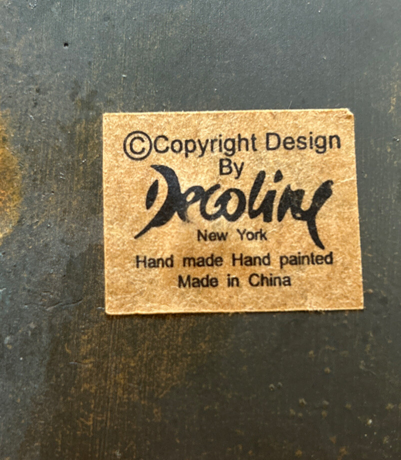 Vintage New York Decoline Cherub Angel Sleeping Hand Made And Painted