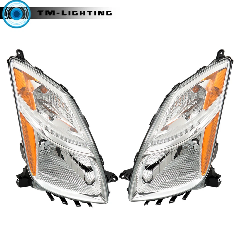 Faros laterales izquierdo+derecho cromados para Toyota Prius 2006 2007 2008 2009 halógenos Foto 4 de 4