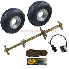 32'' Rear Axle Kit 16x8-7 Tire Wheel Hub Brake Assembly 428 Sprocket for Go Kart