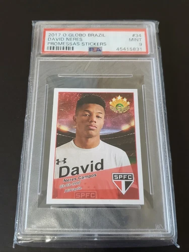 DAVID NERES ROOKIE RC - O GLOBO 2017 BRASIL PROMESSAS RARE! PSA 9