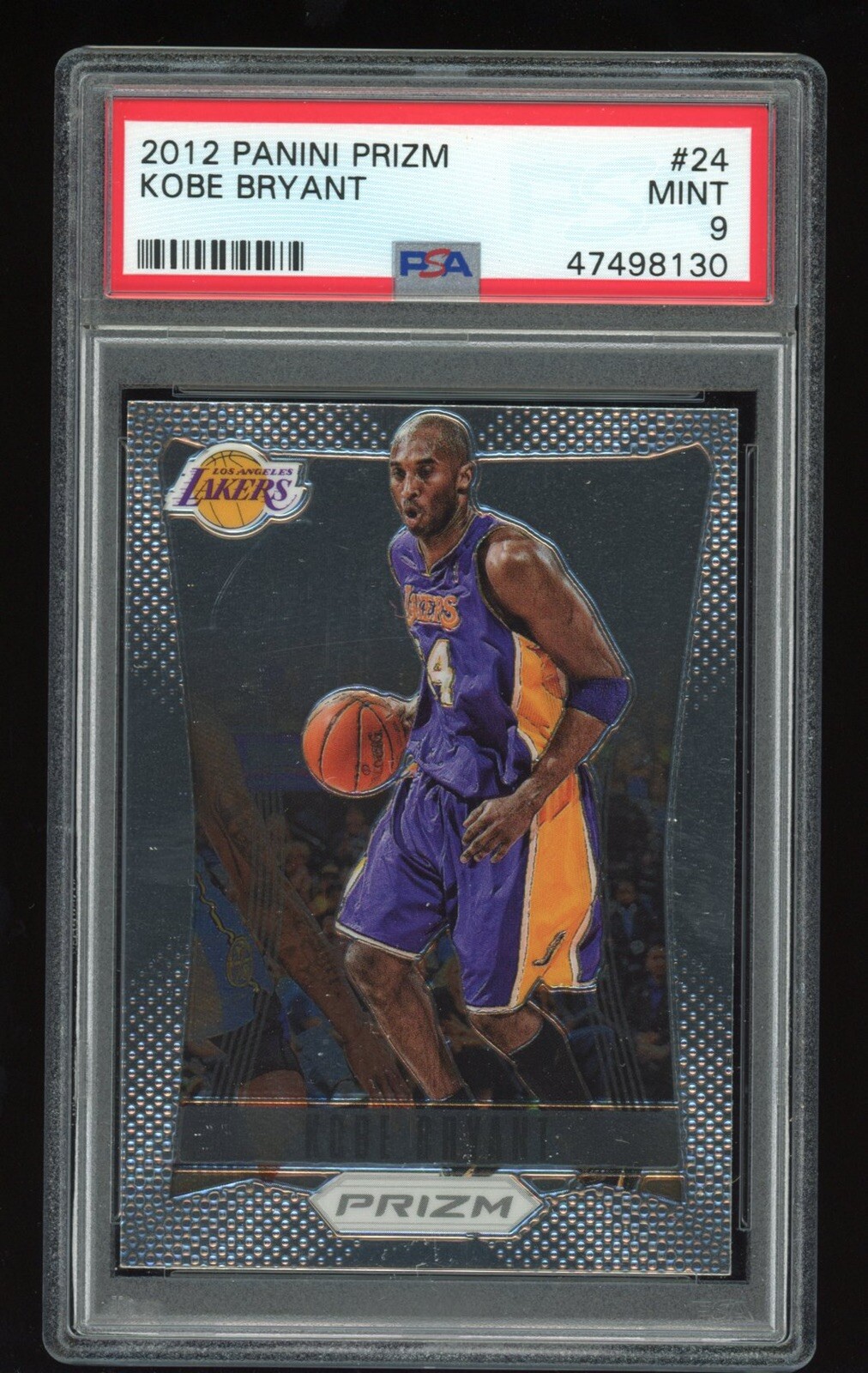 2012-13 Panini Prizm Basketball 24 Kobe Bryant Los Angeles Lakers HOF PSA 9 MINT