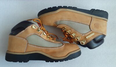 にー Timberland Field Boots Boys Size 5 # 15945 Wheat Leather Work