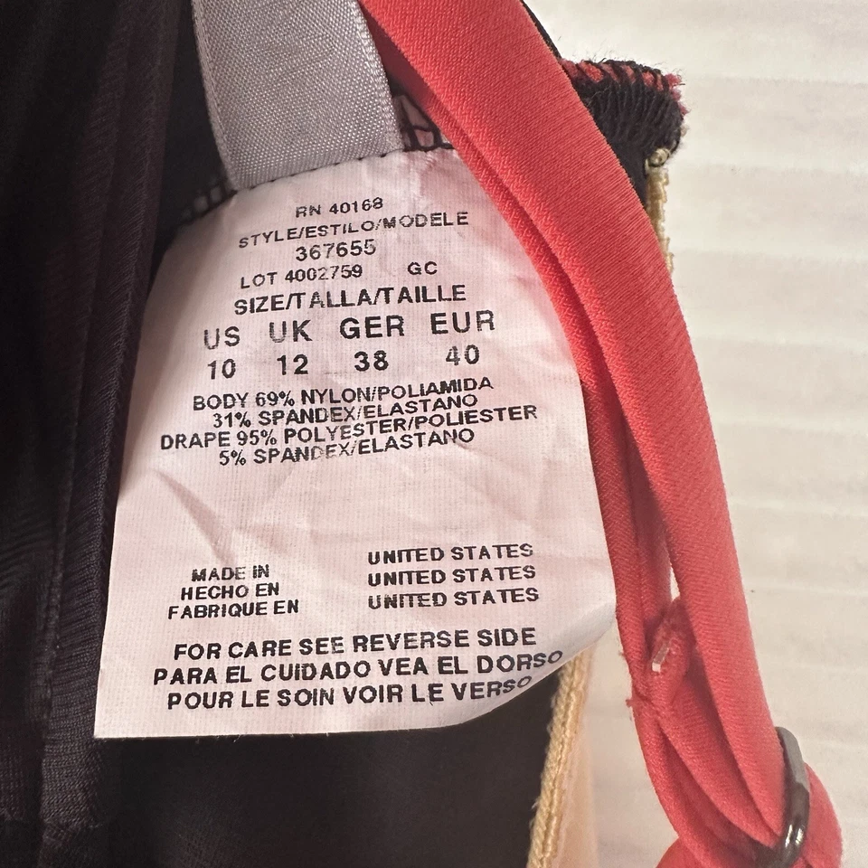 NUEVO SIN ETIQUETAS TRAJE MÁGICO 10 Lisa con aros traje de baño adelgazante de una pieza naranja puesta de sol Foto 4 de 4