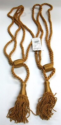 (2) Conso Curtain Tiebacks ~ Bronze ~ 36'' L / 5.5'' Tassel **NEW**