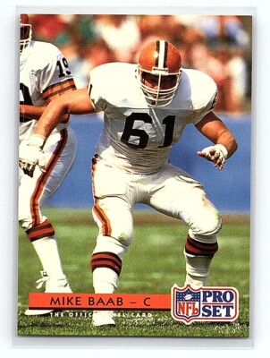 1992 Pro Set Mike Baab Cleveland Browns #61