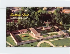 Postcard Sutters Fort Sacramento California USA