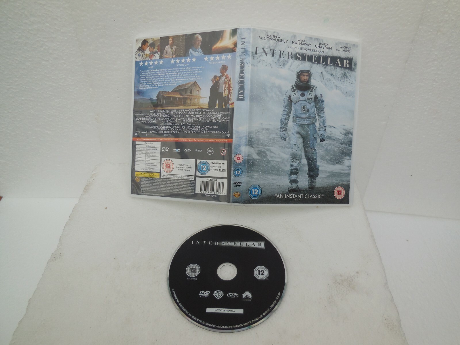CHRISTOPHER NOLAN INTERSTELLAR (12) (2014) REGION 2 DVD