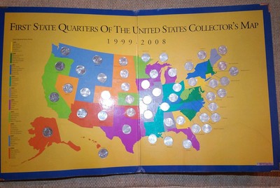 first state quarters of the united states collectors map First State Quarters Of The United States Collectors Map 1999 2008 first state quarters of the united states collectors map