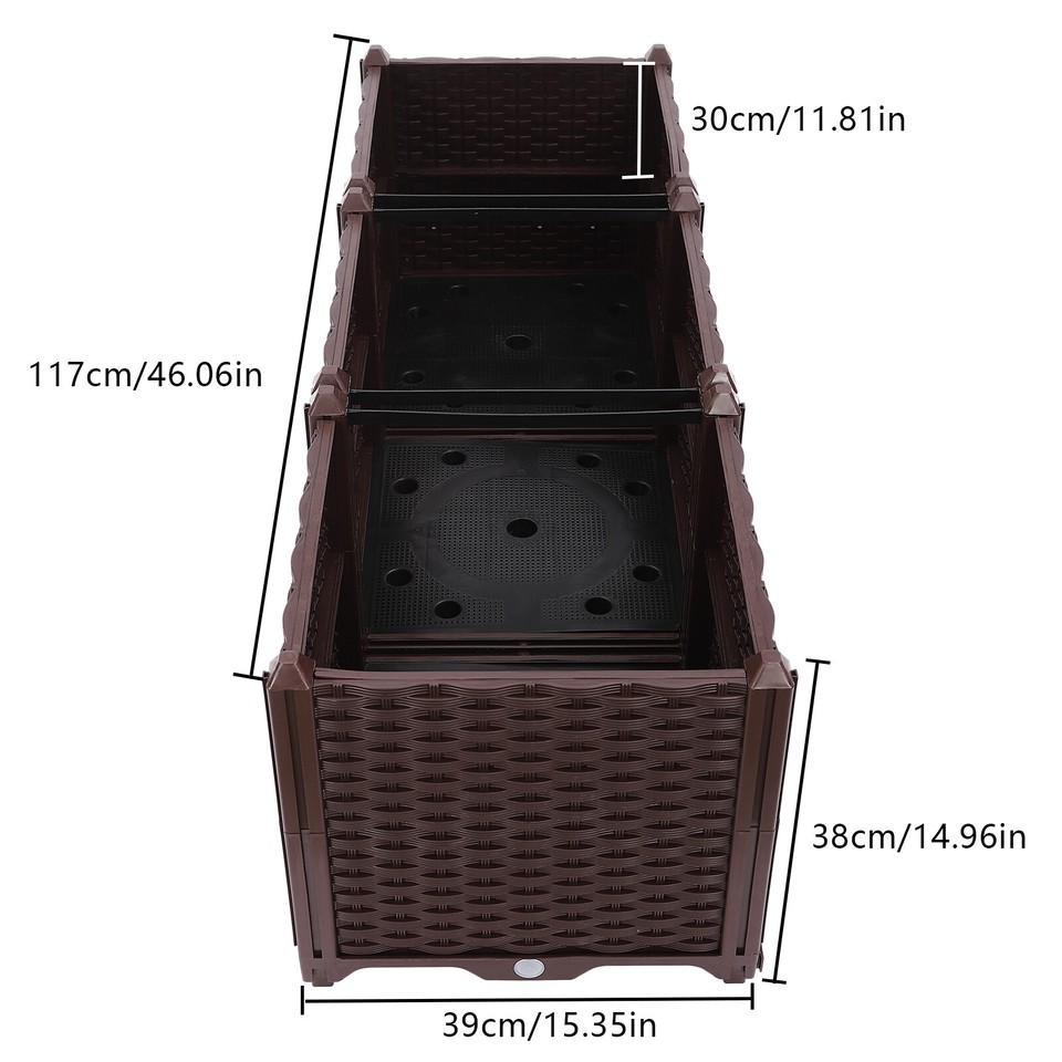 Bed Raised Garden Planter Vegetable Flower Wooden Box Pot Herb Outdoor