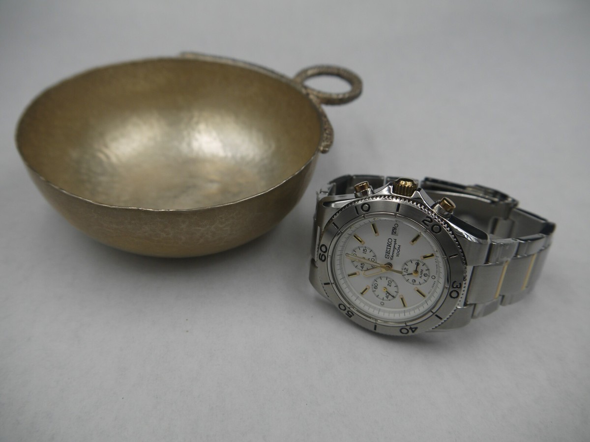SSEIKO Chronograph 100m Dive Watch - Alarm Chrono 7T62-0EX0 Mint 