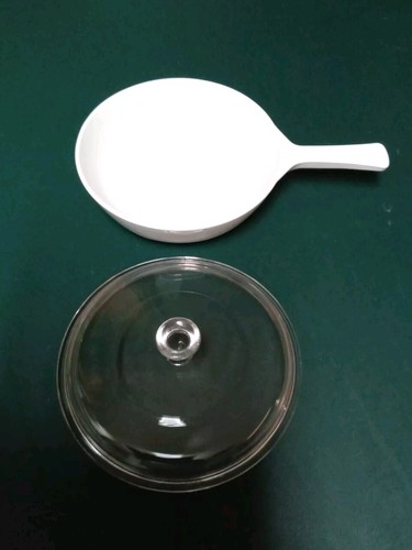 Vintage Corning Ware MW-83-B Microwave White Browning Dish w/Lid - Picture 2 of 6