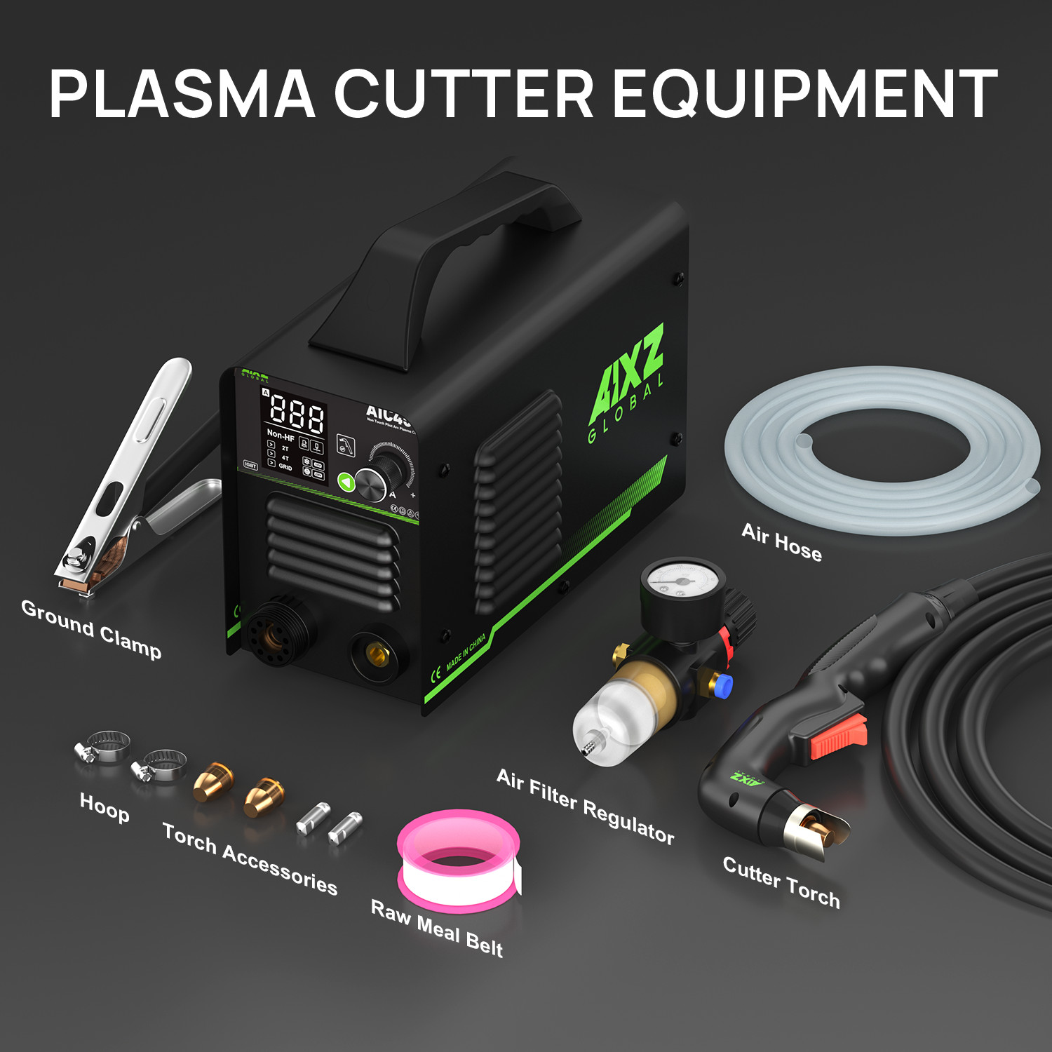 AIXZ 45 Amp Non-HF Plasma Cutter , Non-Touch Pilot Arc Cutting Machine 110/220V