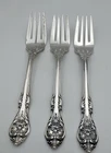 Gorham King Edward Sterling Silver Place Size Forks 6 3/4” Set of 3 Antique