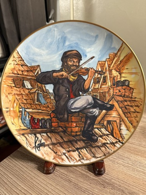 #ad Fiddler On The Roof Plate Kaplan Studio Plate By Rik Vig Artist#x27;s Proof Sign $310.97