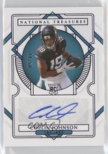 2020 National Treasures Signatures Purple /50 Collin Johnson #124 Rookie Auto RC