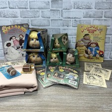 Lote De Colección 13+ piezas Muñeca Martha Nelson Thomas Bebé Artesanía Cabeza Cuerpo Libro Tela Hilo