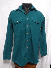 VTG Five Brother TALLMAN Green Chamois Button Up Pockets LS Shirt Men Large TALL