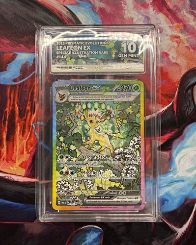 Pokémon TCG Leafeon ex 144/131 Prismatic Evolutions SIR Holo English ACE 10