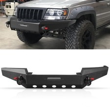 Front Bumper Fits 1999-2003 2004 Jeep Grand Cherokee Wj New Steel W Winch Plate