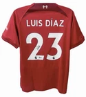 Autographed/Signed Luis Diaz Liverpool Red Soccer Jersey Beckett BAS COA Auto